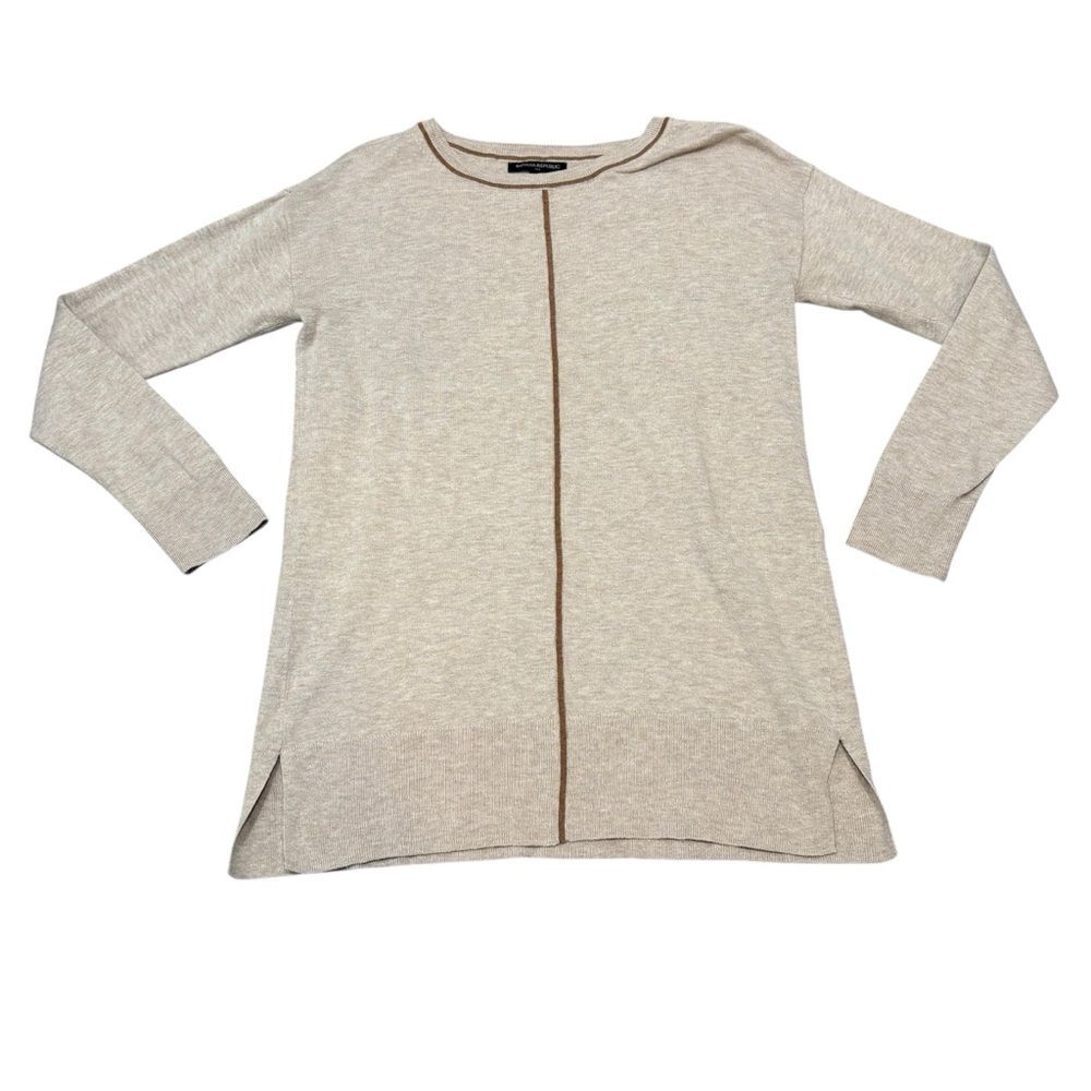 Banana Republic Factory Tan Piped Sweater Size S